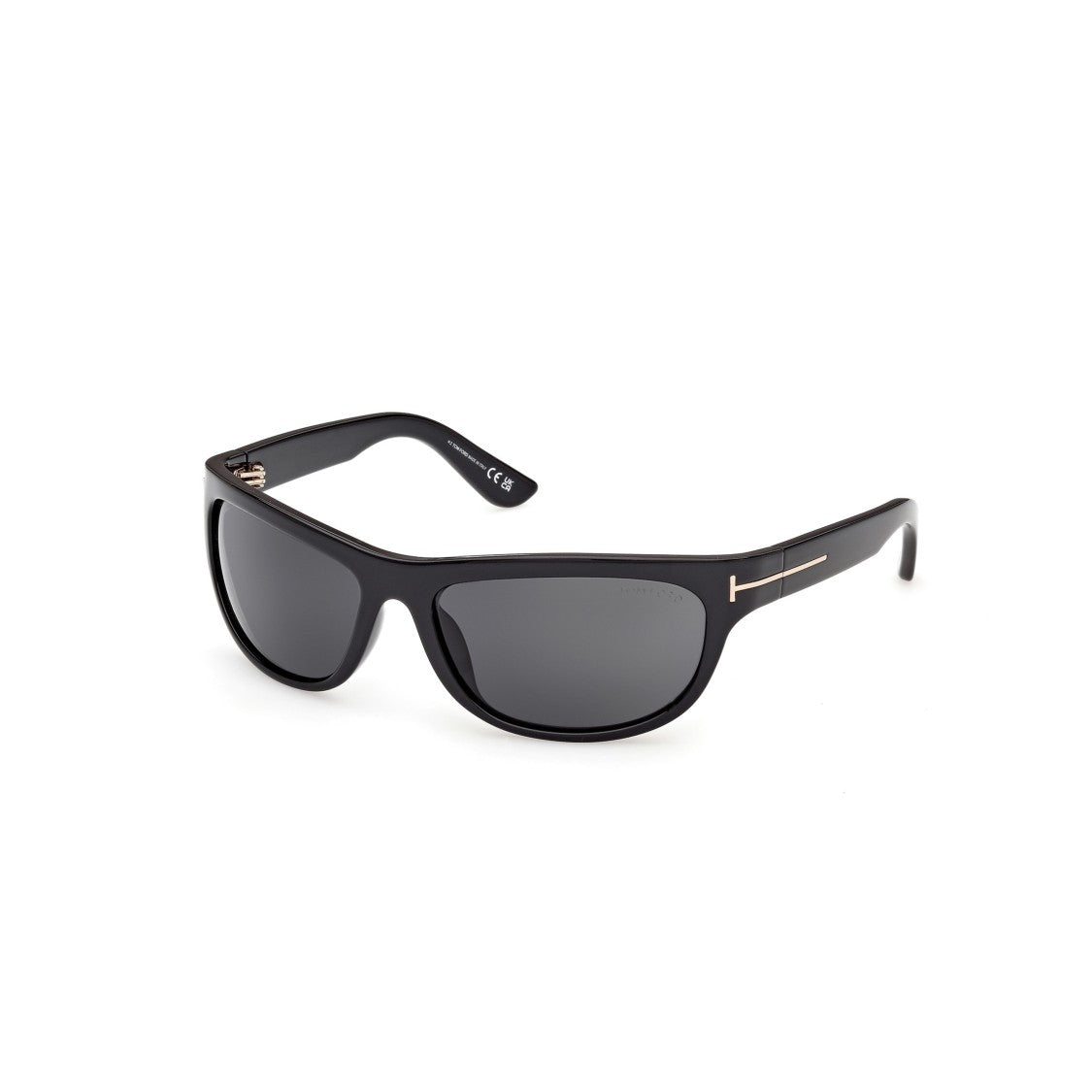 Tom Ford Ft1363 Slightly Curved Rectangular Black Sunglasses