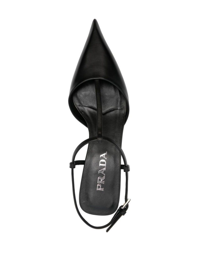 Prada Calf Leather Mary Jane With Pointed Toe