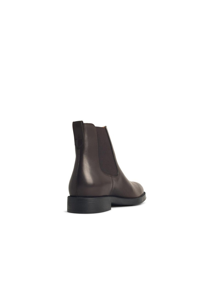 Tod's El. Formale' Brown Leather Ankle Boots