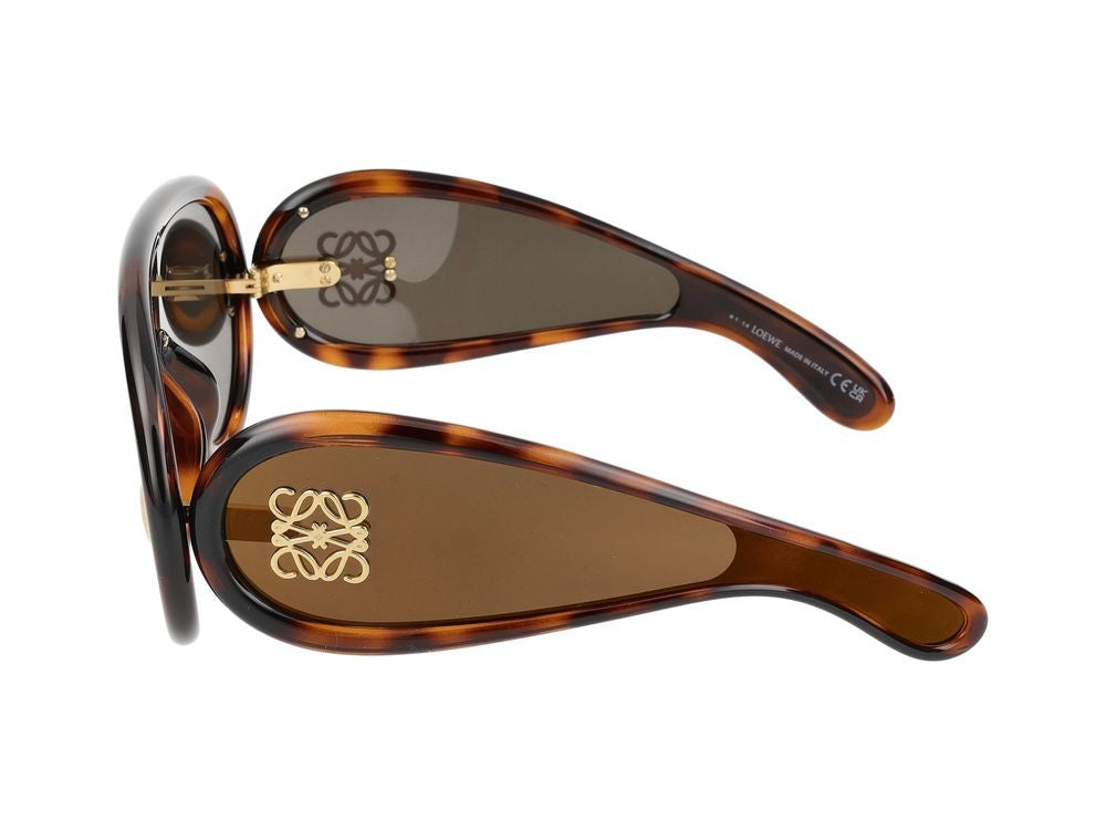 Loewe Tortoiseshell Oversized Shield Sunglasses