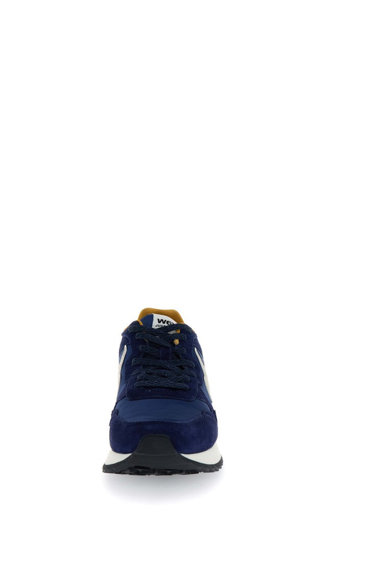 W6yz Navy Blue Sneakers With Distinctive Logo