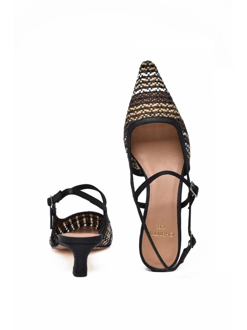 Chantal Black Other Fibers Rafia Pump