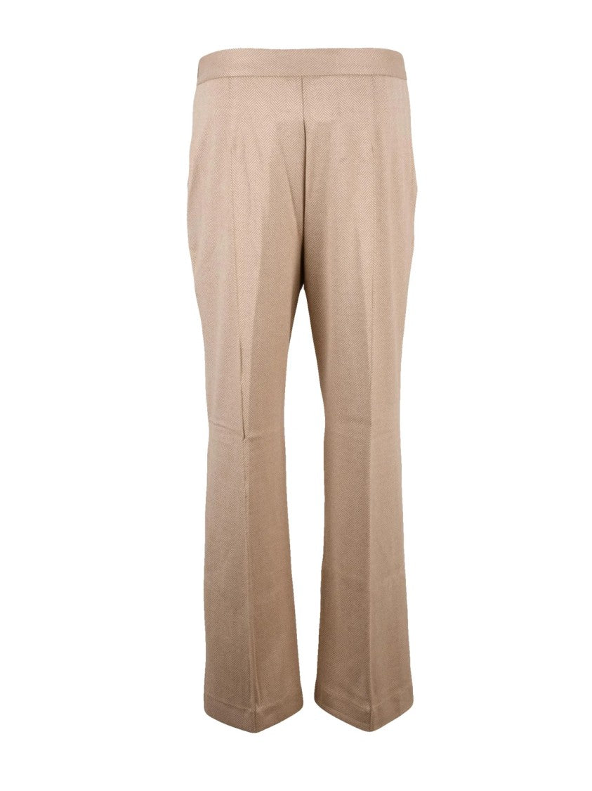 Mm By Max Mara Brown Straight-Leg Trousers With Minimalist Design