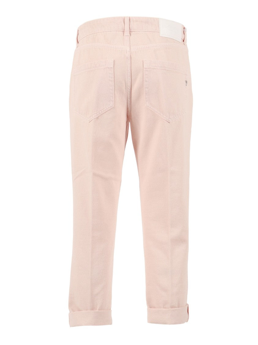 Dondup High Waisted Cropped Straight-Leg Pants