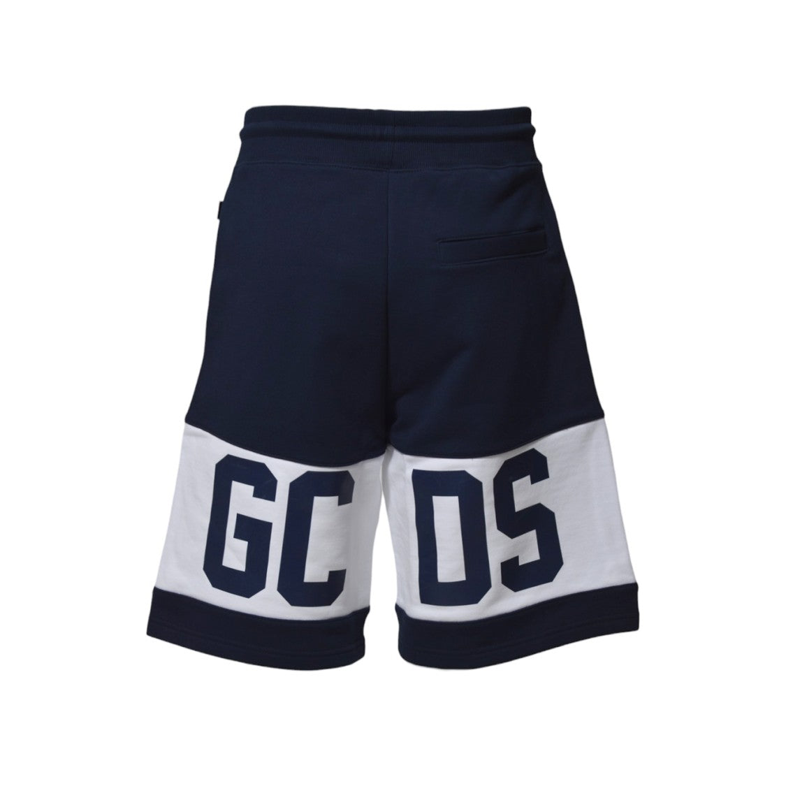 Gcds Dark Blue Band Logo Cotton Bermuda Shorts
