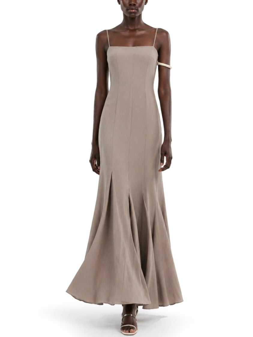 Rotate Birger Christensen Flowing Spaghetti Straps Chiffon Dress