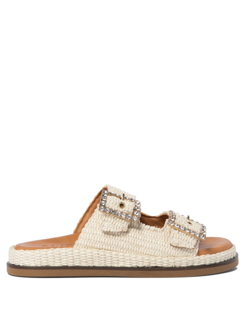 Alibi Woven Raffia Sandals