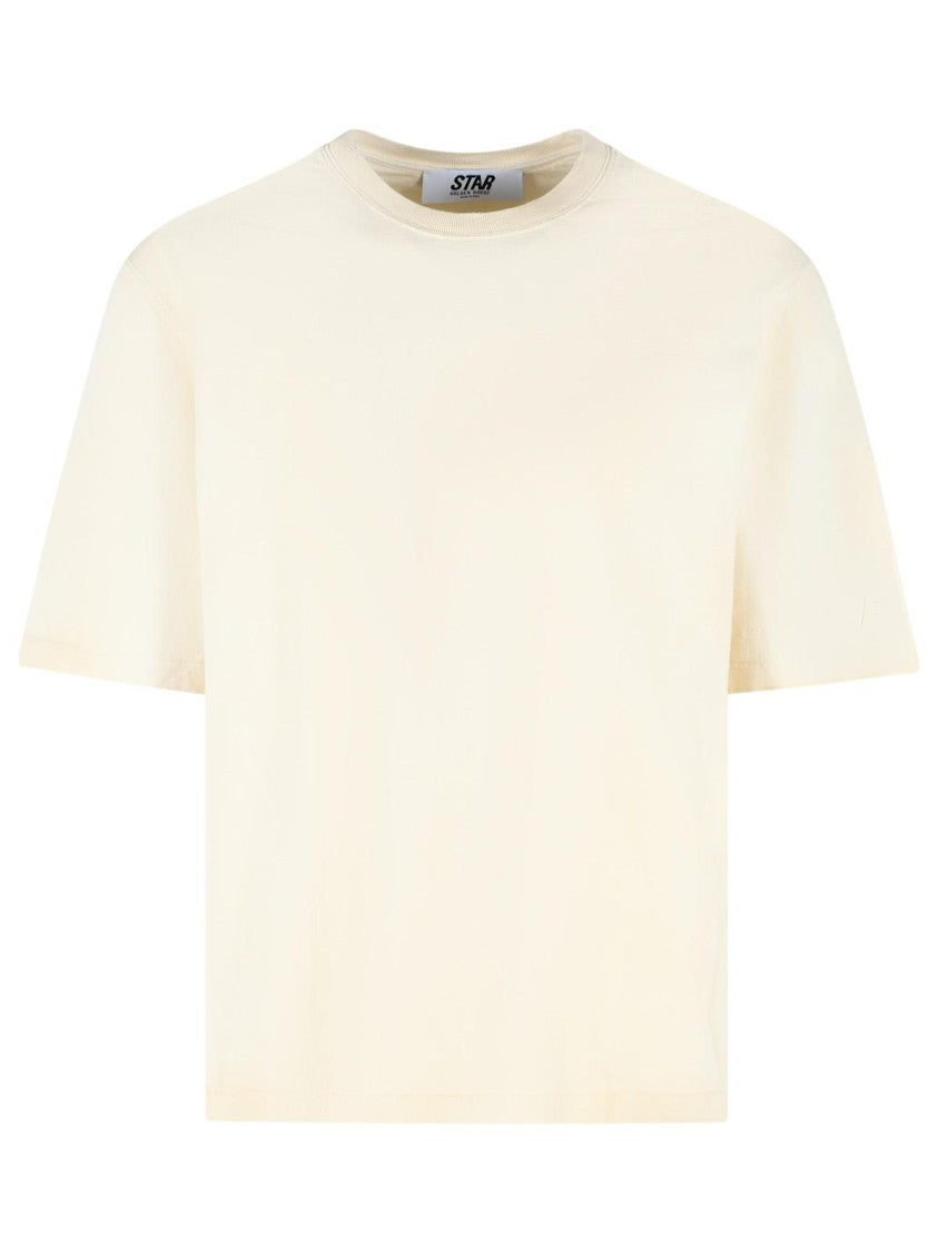 Golden Goose Uisex 'Star' Vintage White Cotton T-Shirt