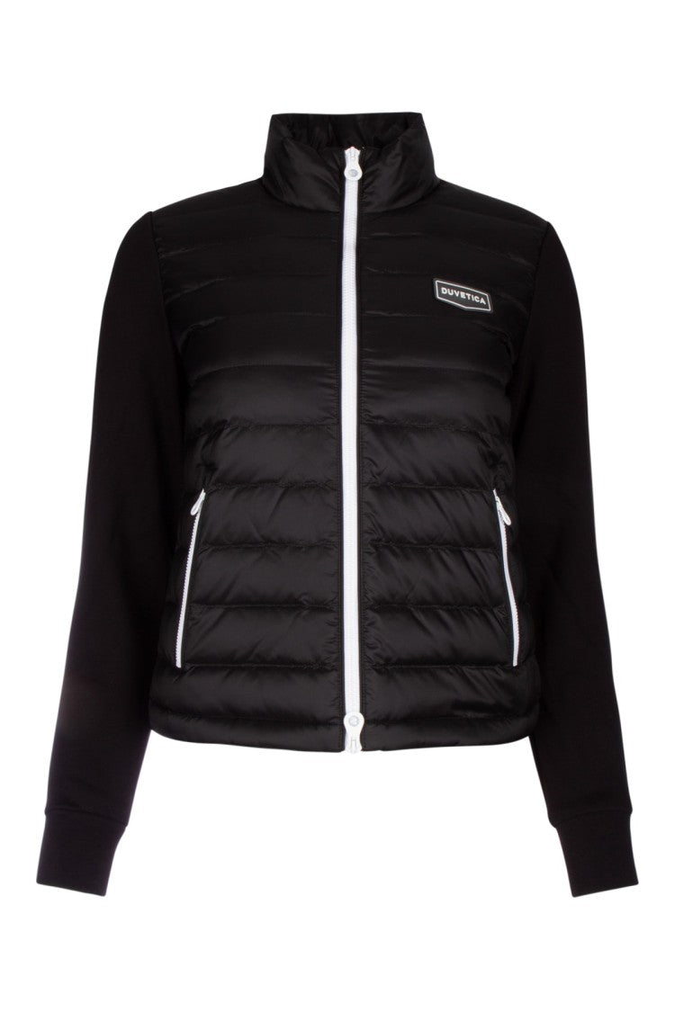 Duvetica Fitted Black Padded Jacket With Smooth Sleeves