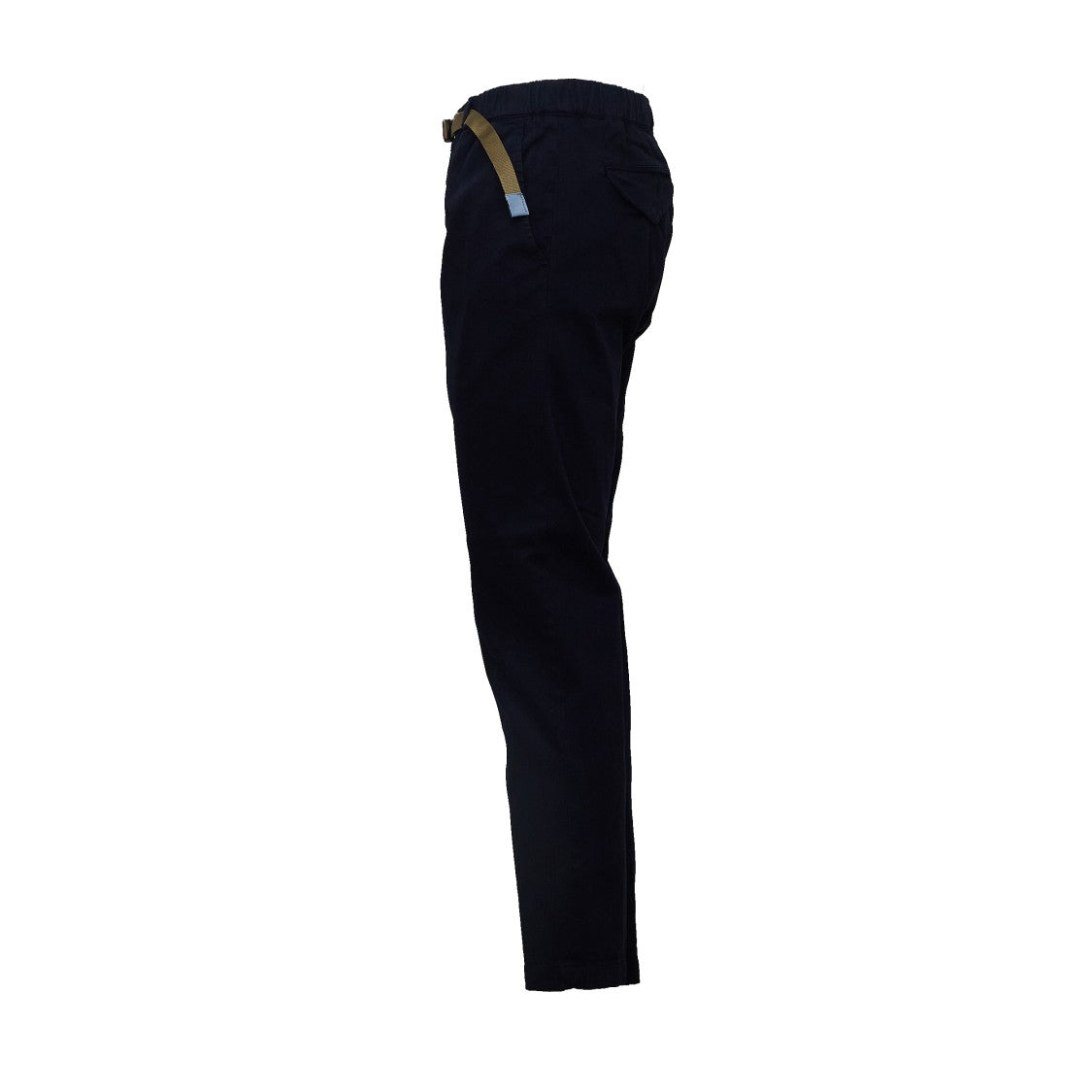 White Sand Adjustable Waist Flap Pocket Gabardine Pants