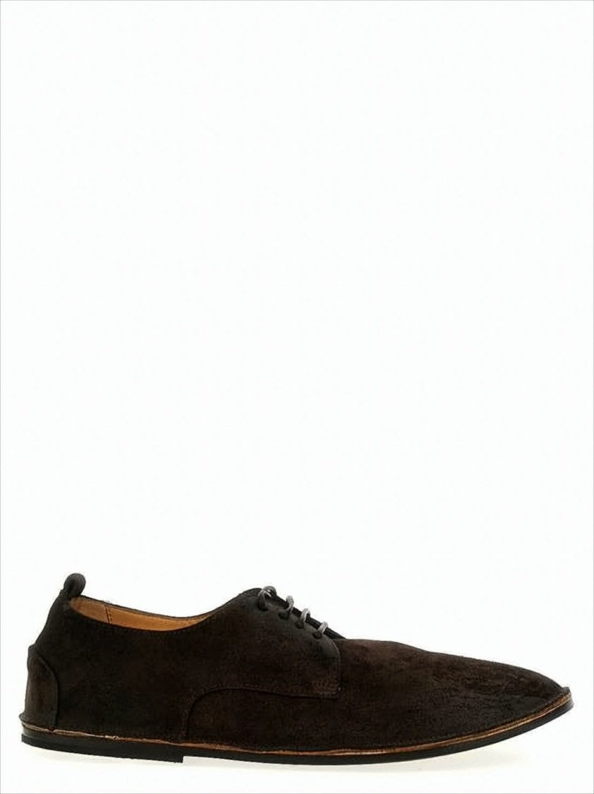 Marsèll Pointed Toe Suede Dress Shoes With Lace-Up Design