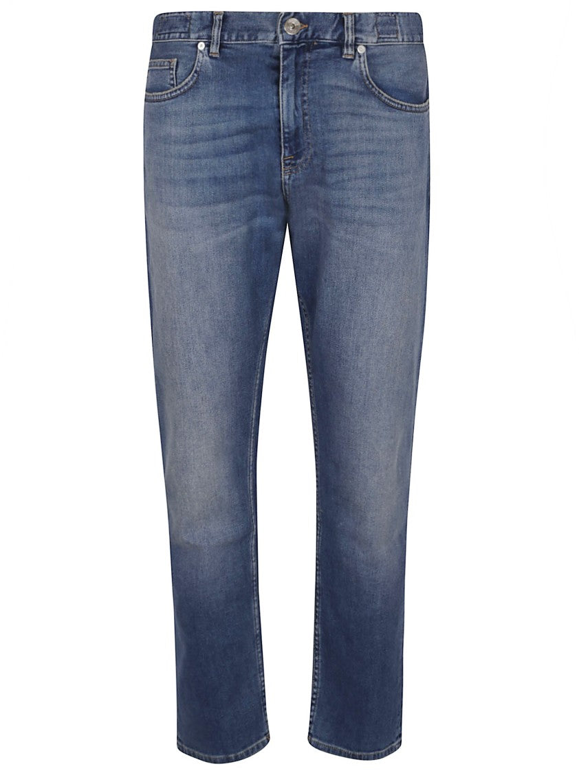 Eleventy Blue Denim Jeans With Classic Five-Pocket