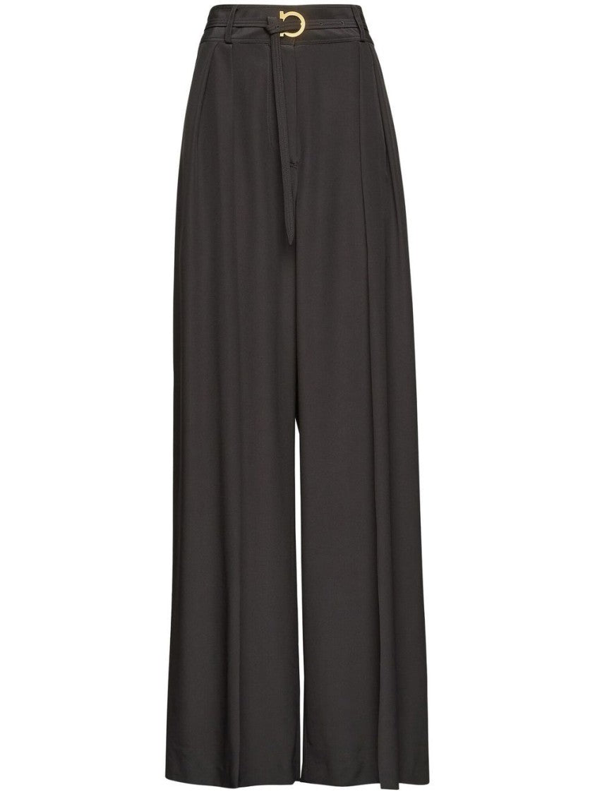 Ferragamo High-Waisted Palazzo Trousers