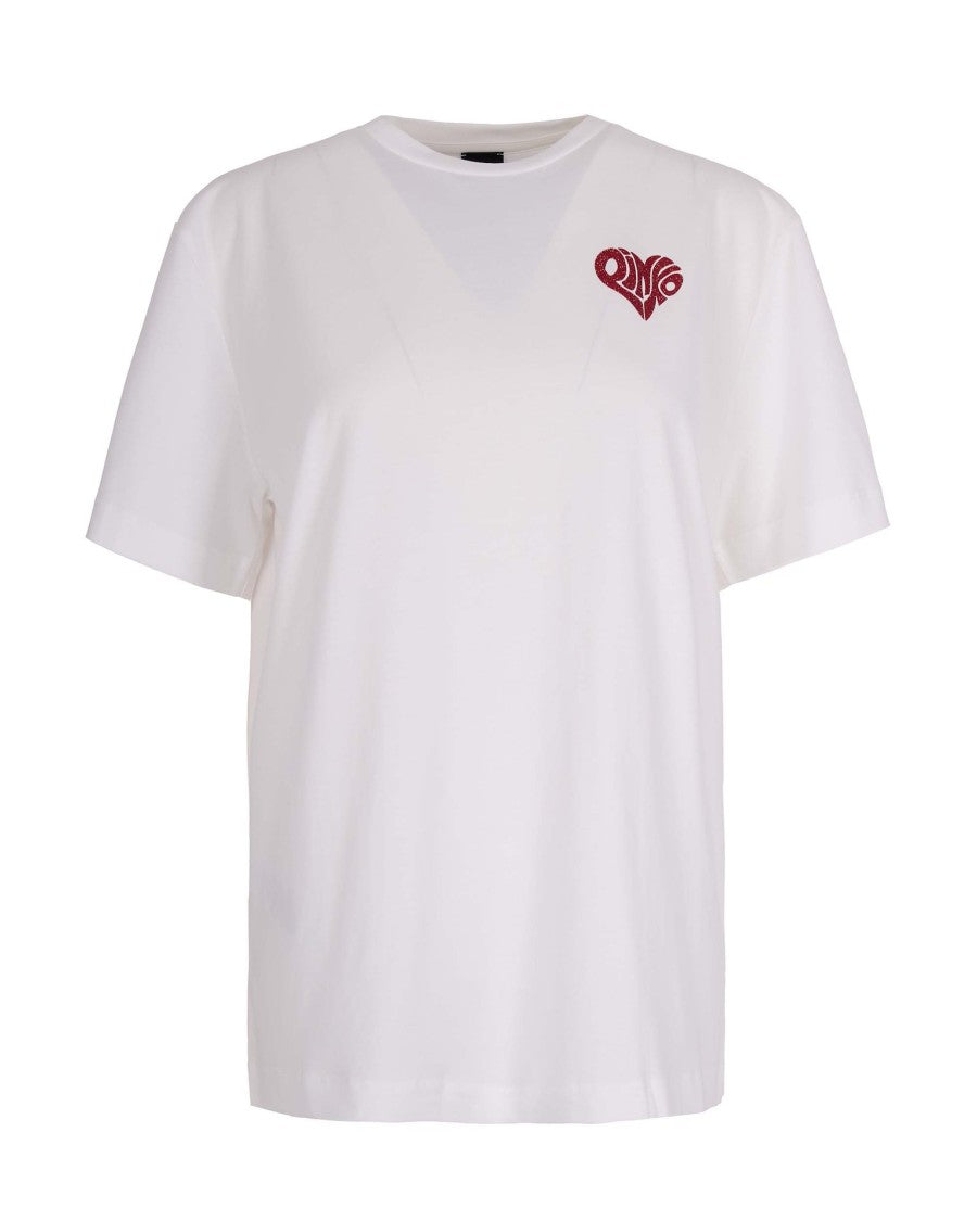 Pinko Graphic Print Cotton Jersey T-Shirt