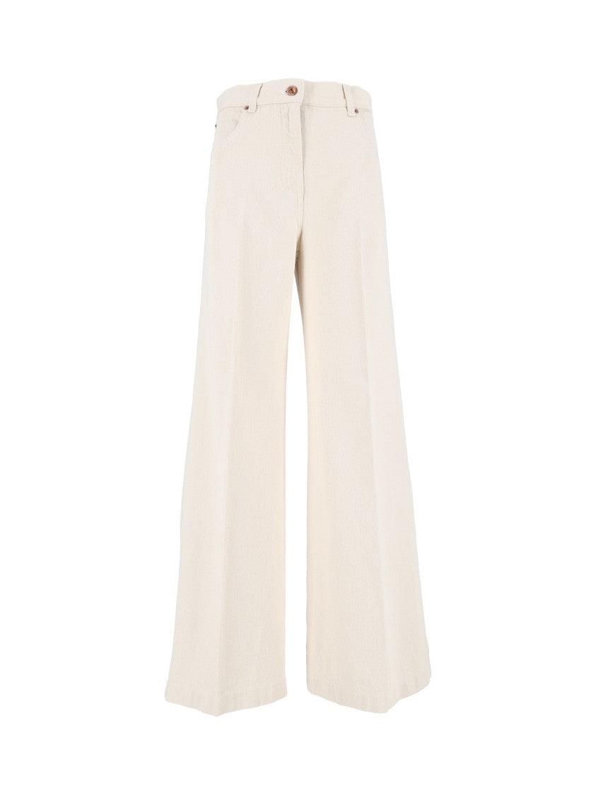Aspesi High-Waist Minimalist Wide-Leg Pants