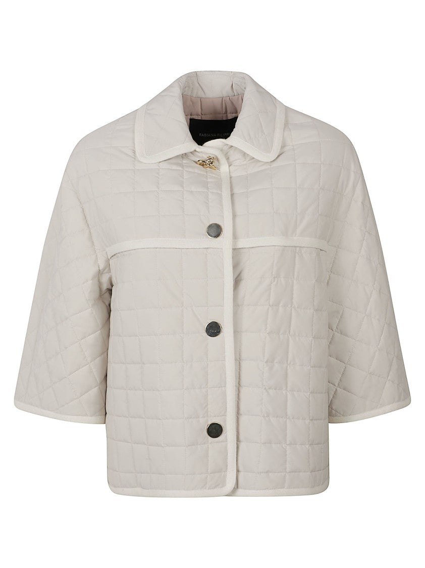 Fabiana Filippi Cropped Quilted Coat With Metallic Accents