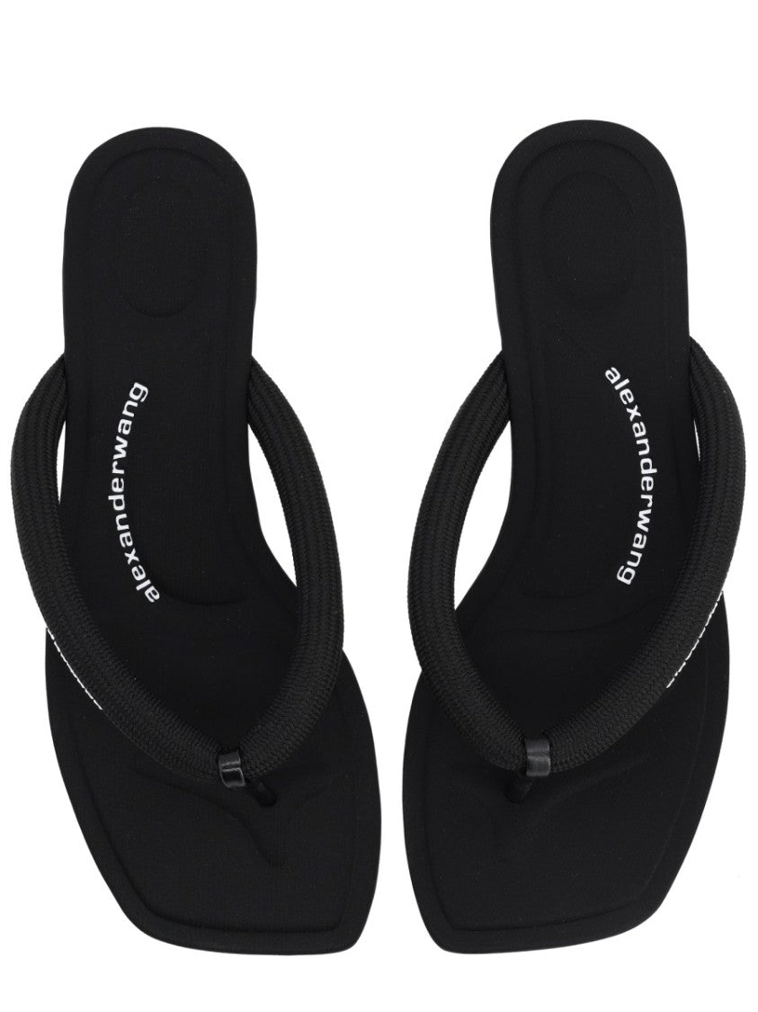 Alexander Wang Neutrals Jenna Tubular Padded Flop Sandals