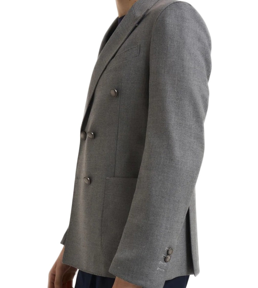 Bharnaba Double-Breasted Tailored Jacket With Reverse Collar