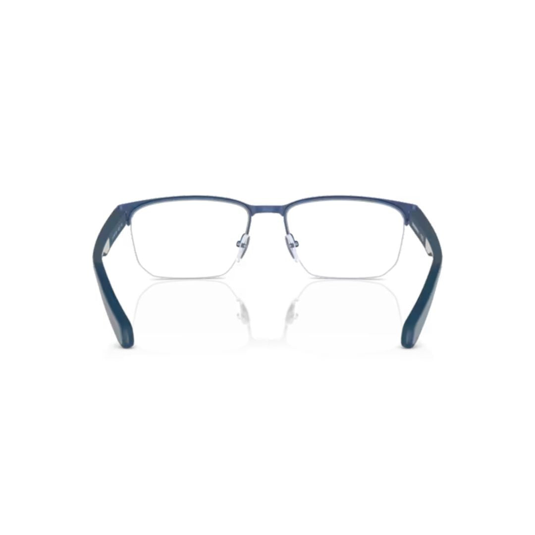 Emporio Armani 0Ea1162 Rectangular Semi-Rimless Metal Sunglasses With Adjustable Nose Pads