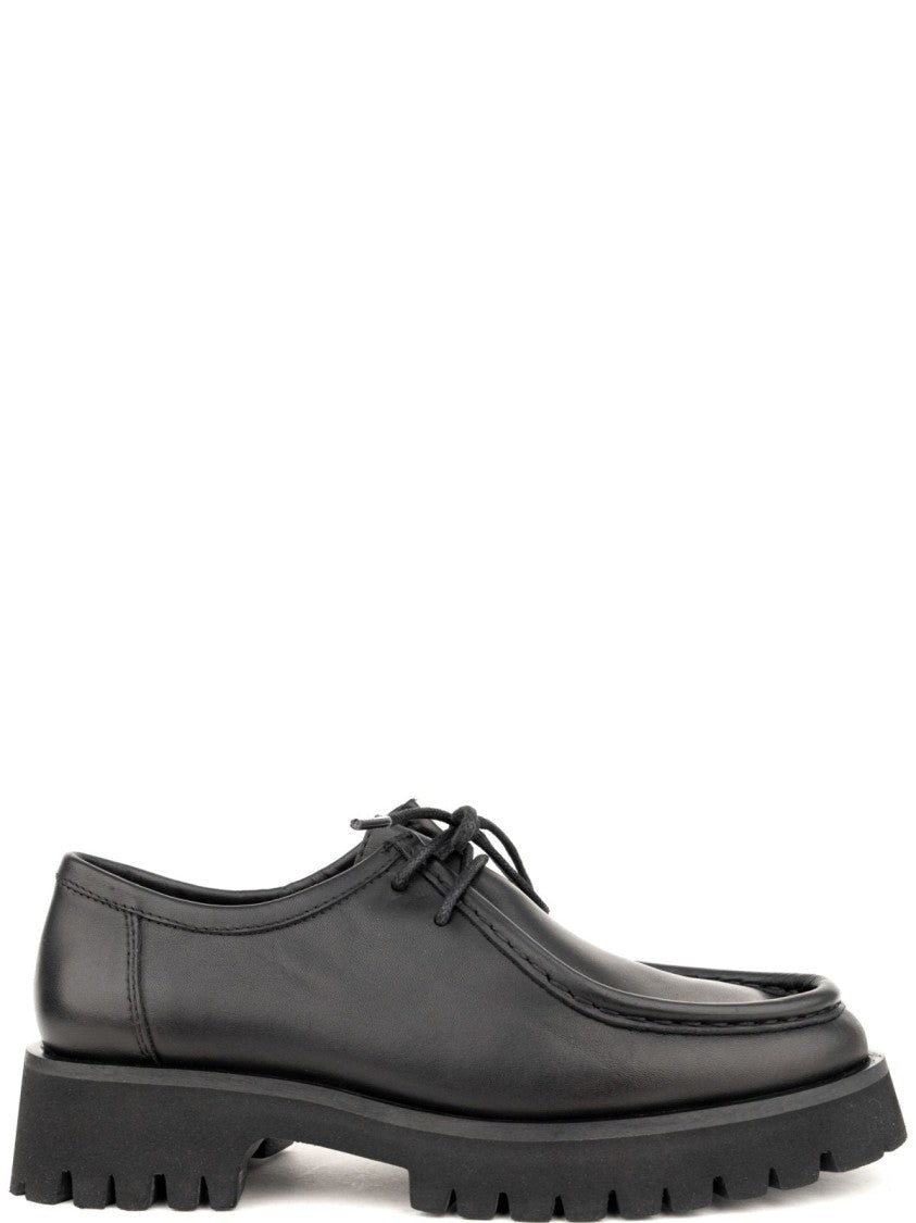 Sergio Moretti Round-Toe Black Leather Loafers With Rubber Sole