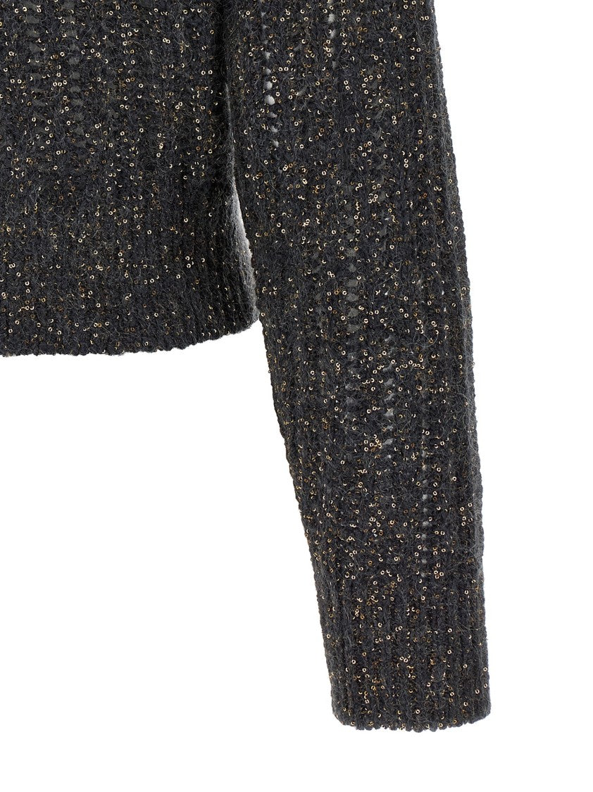 Brunello Cucinelli Rustic Dazzling Net' Cardigan