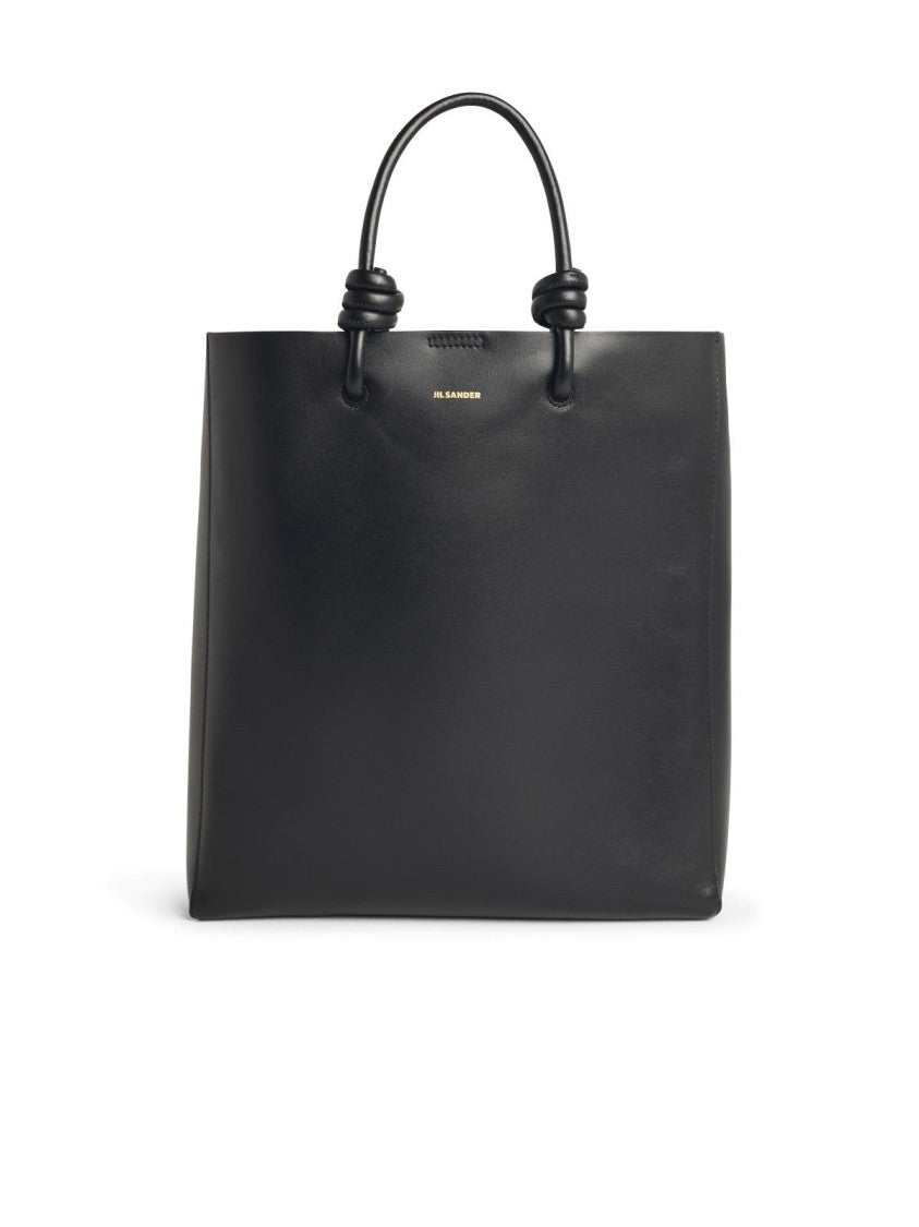 Jil Sander 'Tote' Black Leather Crossbody Bag