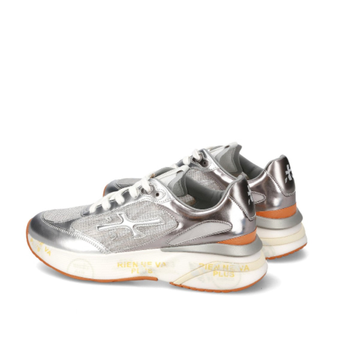 Premiata Chunky Silver Sneakers With Removable Insole