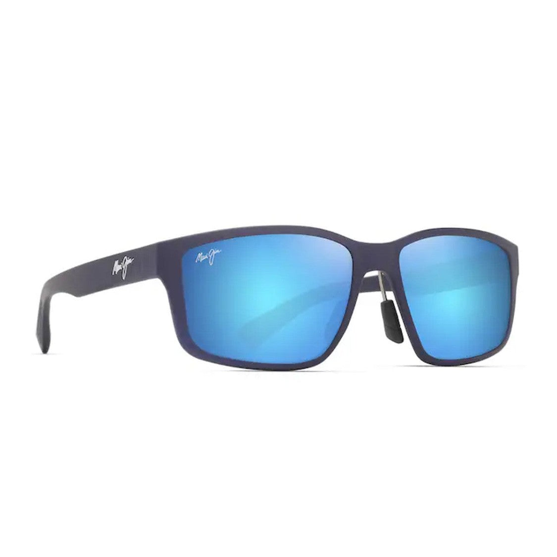 Maui Jim Matte Blue Walewaha Af Acetate Rectangular Sunglasses