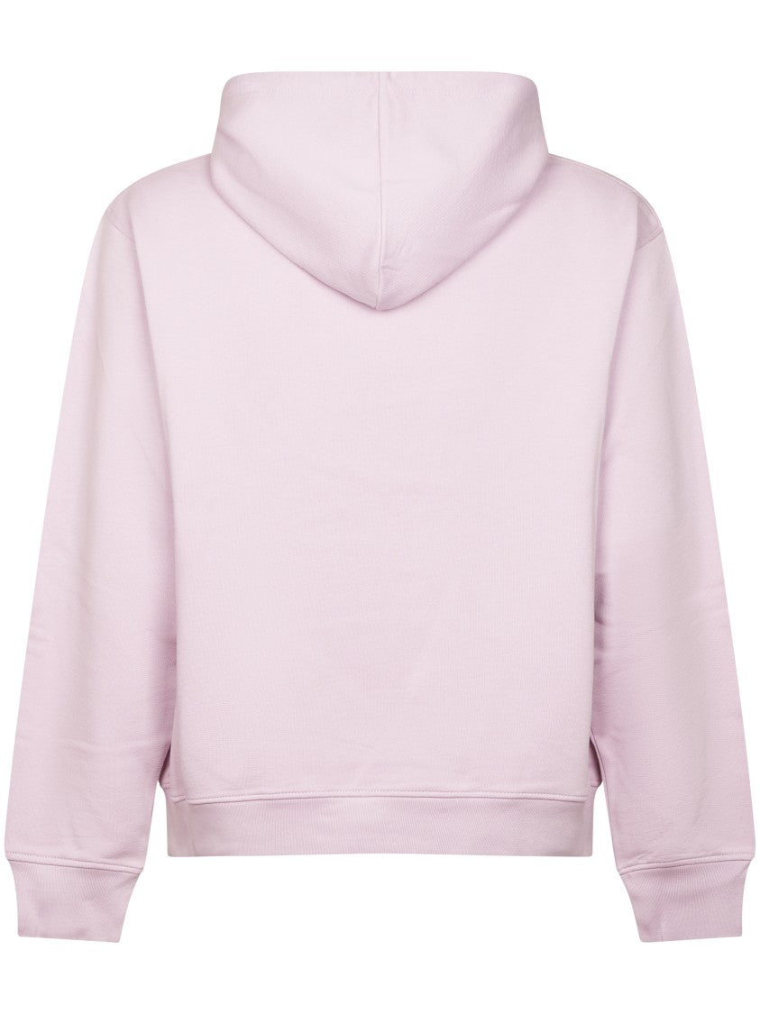 Marni Cropped Pink Hoodie With Drawstring Hood