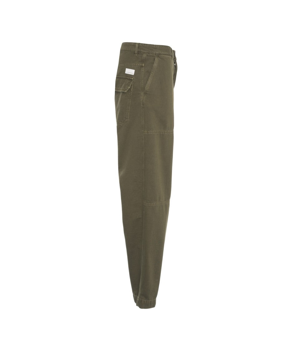 Nine In The Morning Olive Cargo Pants With Multiple Pockets