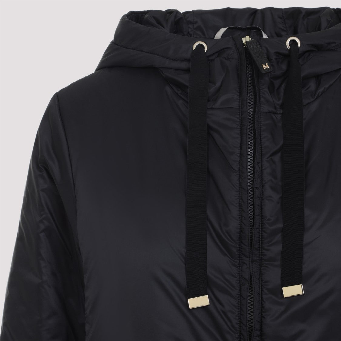 Max Mara Lightweight Black Jacket With Adjustable Hood