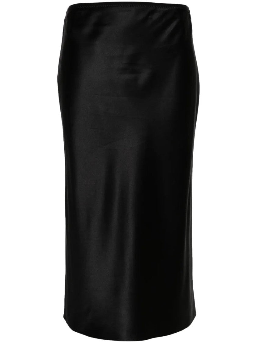 Joseph Black Silk Skirt With Elasticated Waistband And Minimalist Silhouette
