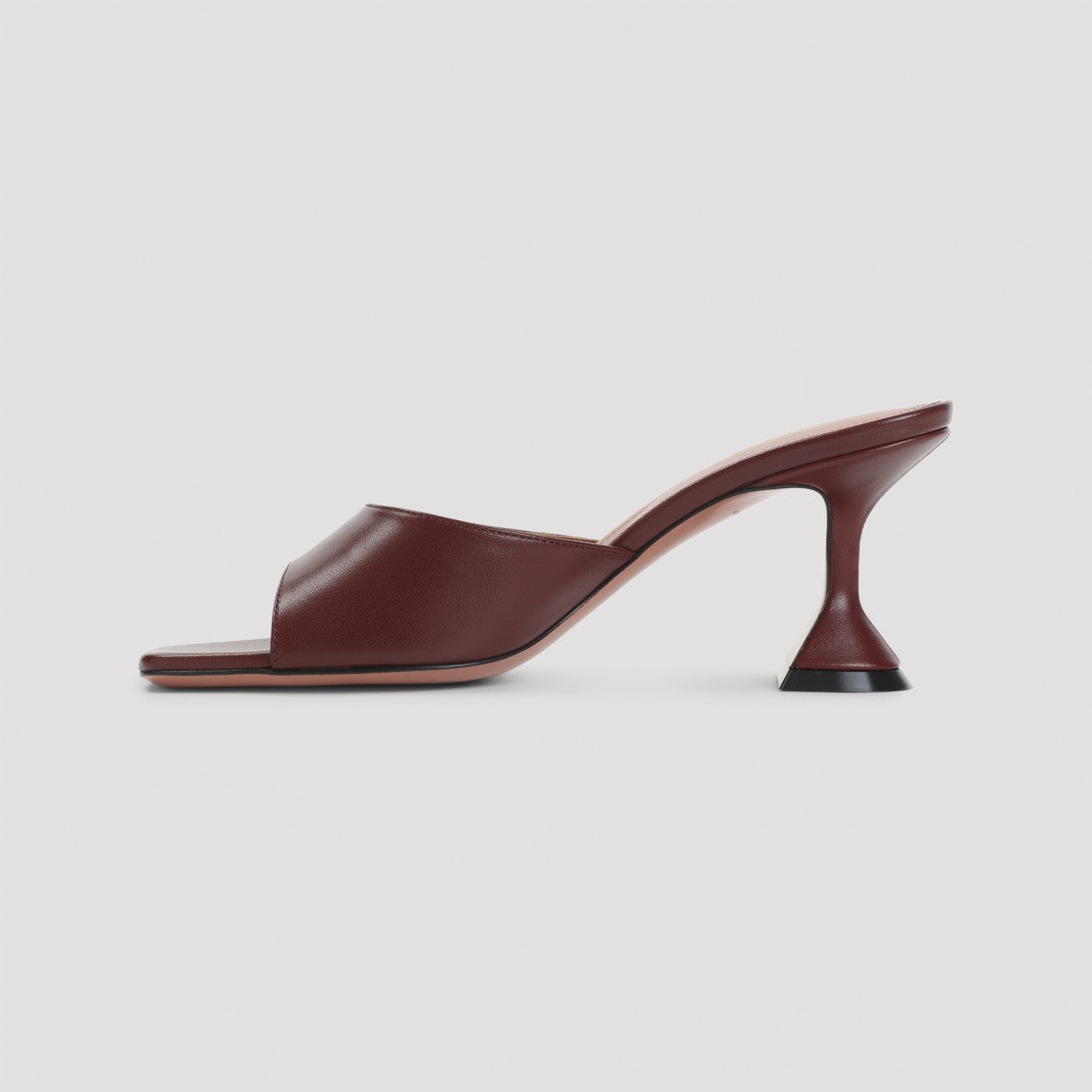 Amina Muaddi Flared Heel Open-Toe Mules