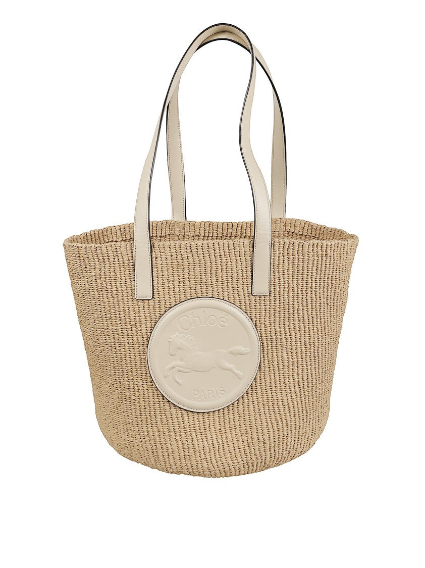 Chloé Woven Tote Bag With Embossed Detailing