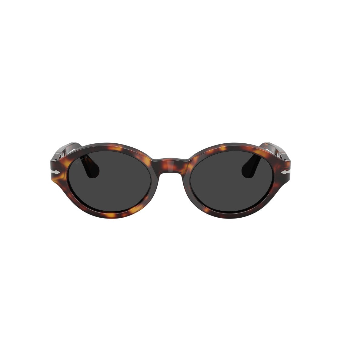 Persol 0Po3378s Tortoiseshell Oval Frame Sunglasses With Metallic Detail