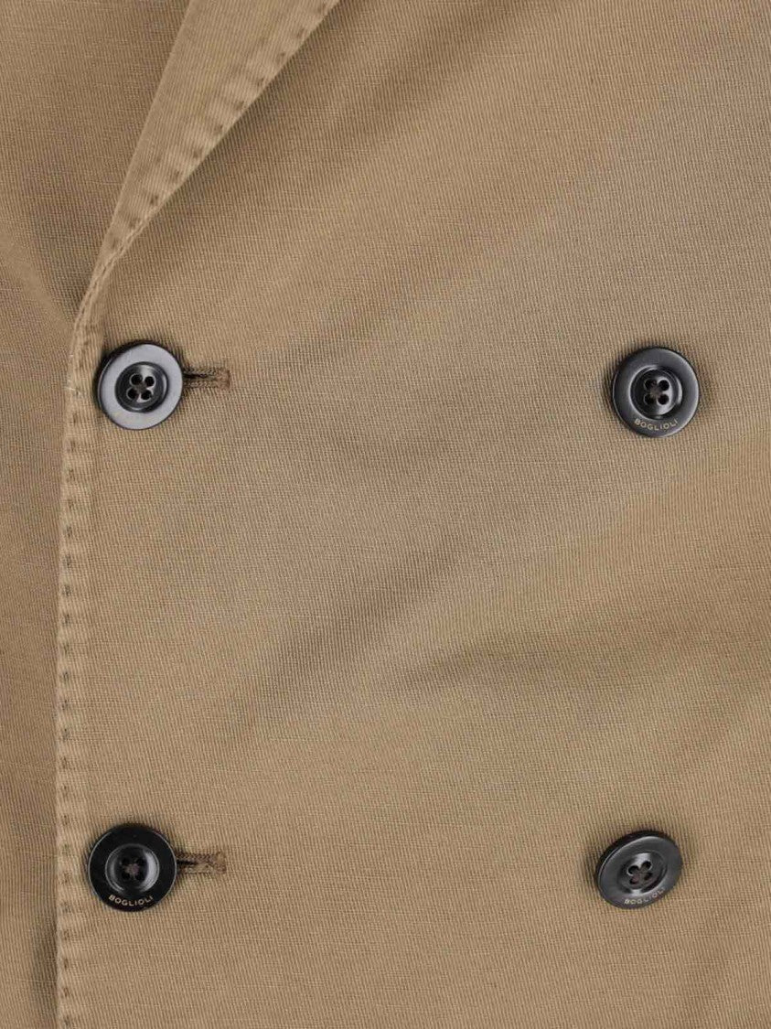 Boglioli Double-Breasted Suit – Beige