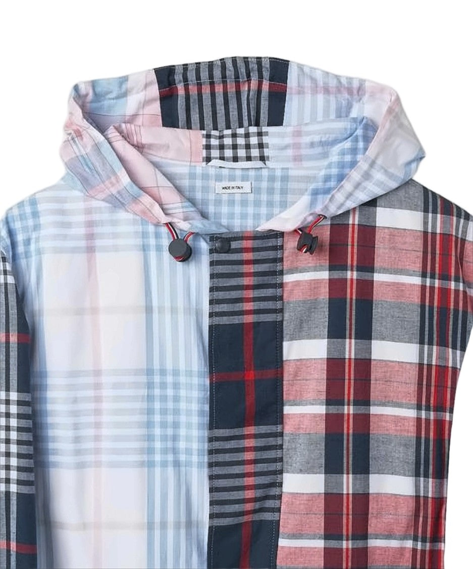 Thom Browne Patchwork Hooded Jacket With Adjustable Drawstring