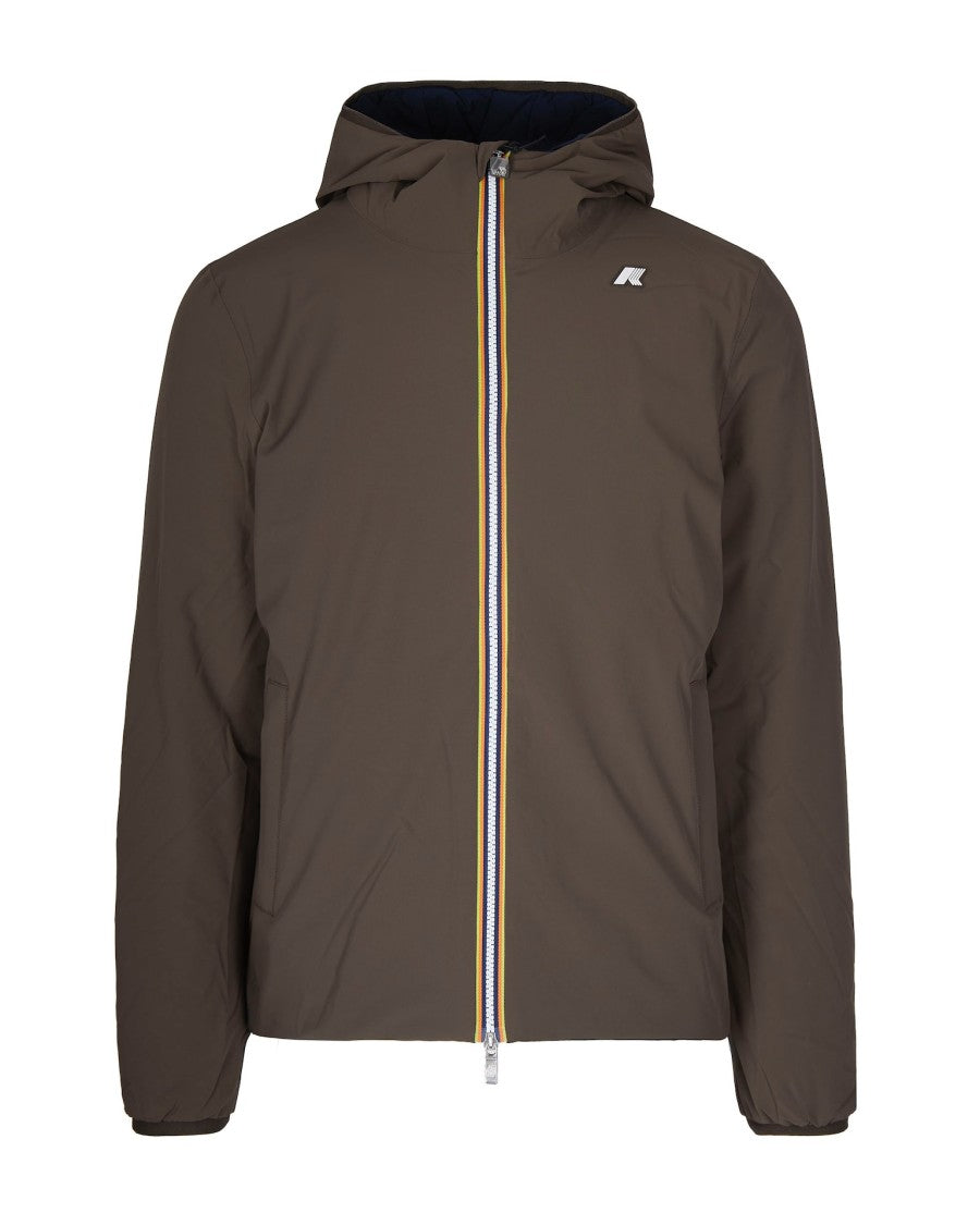 K-Way Black Olive/Blue Depth Jack St Warm Double Jacket