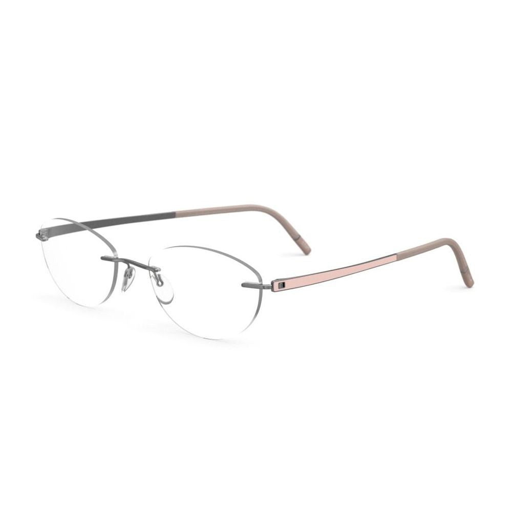 Silhouette 5529/Ii Rimless Oval Titanium Eyeglasses With Design