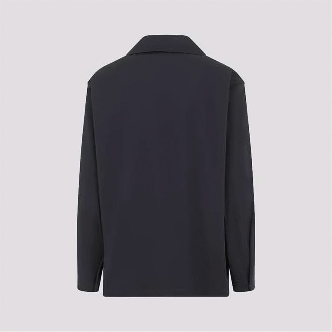Lemaire Structured Black Cotton Jacket With Classic Collar