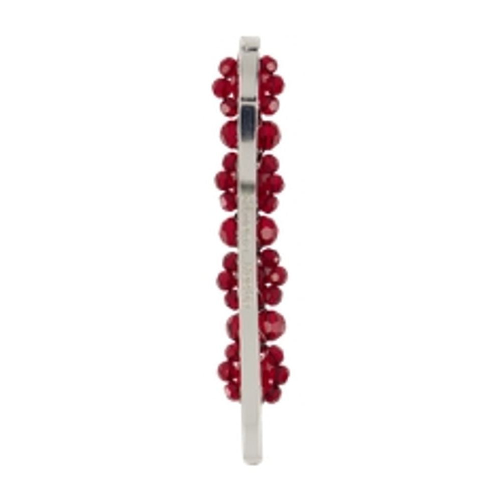 Simone Rocha Intricate Elongated Red Floral Hair Clip