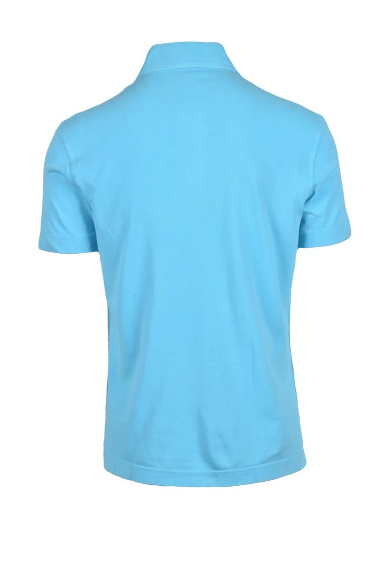 Drumohr Light Blue Cotton Polo Shirt