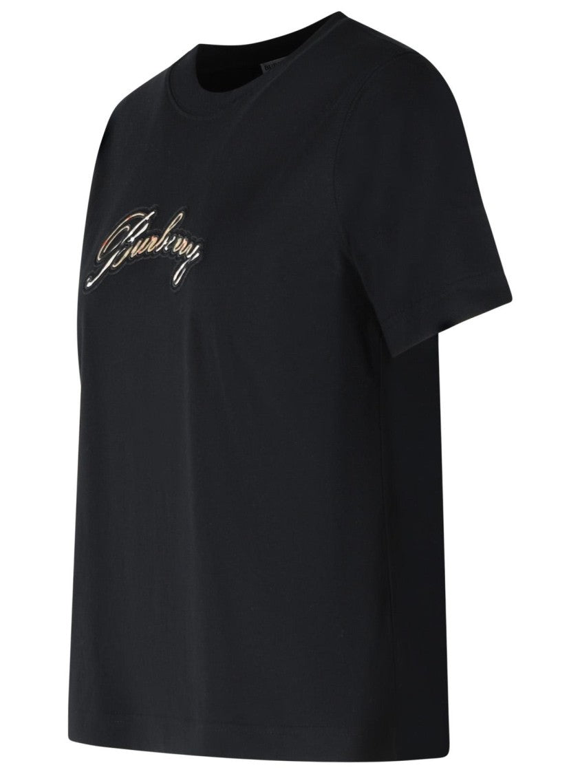 Burberry Black Cotton T-Shirt