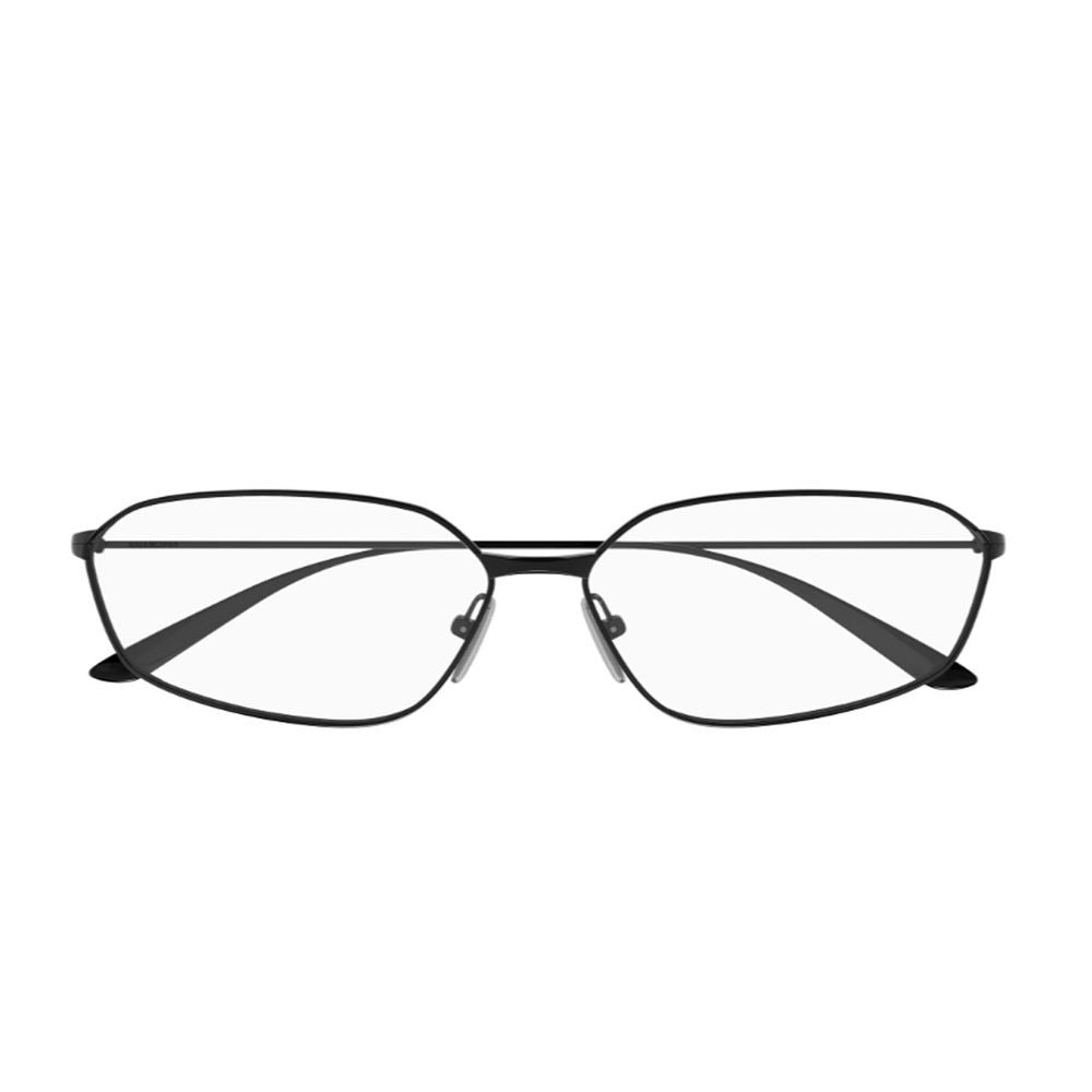 Balenciaga Bb0453o Editorial Linea Everyday Geometric Oval Frame Sunglasses In Shiny Black Metal
