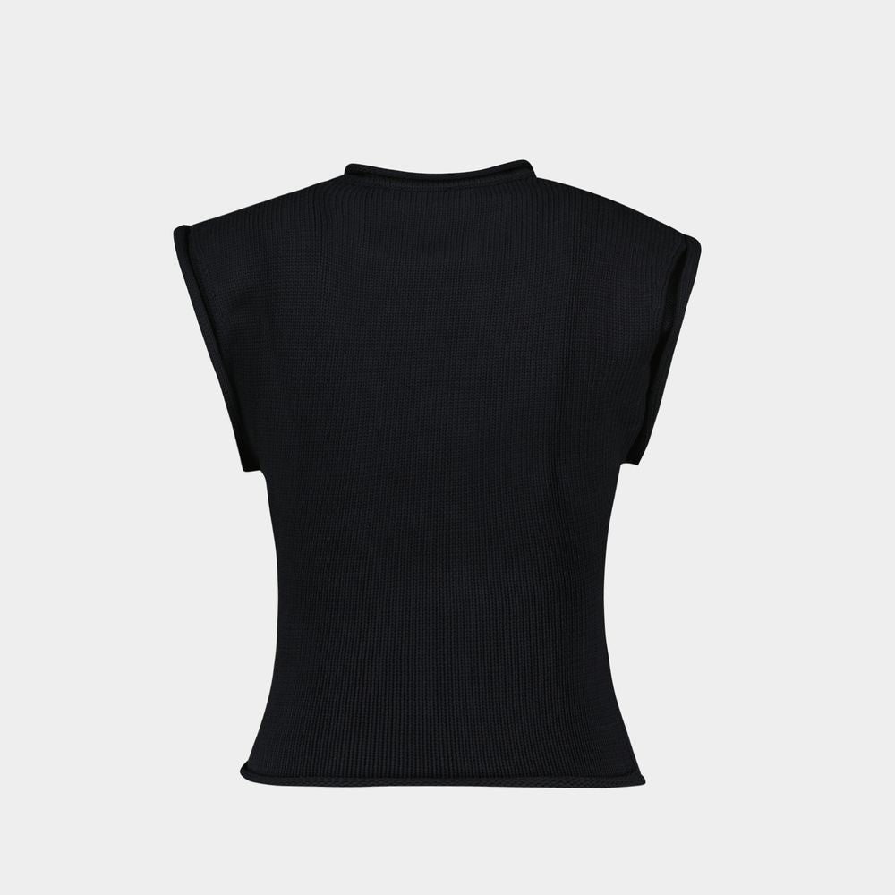 Courrèges Tank Top - Cotton - Black