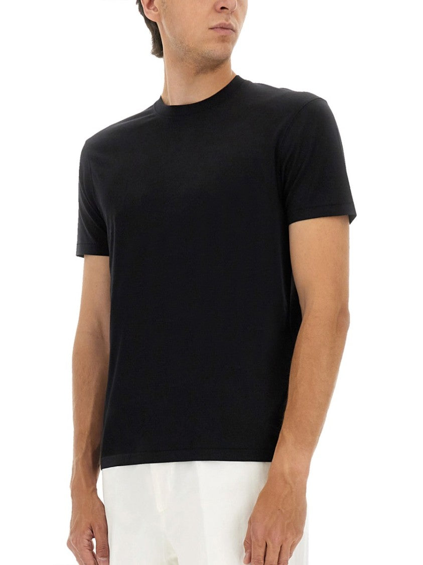 Tom Ford Regular Fit Black T-Shirt With Classic Crew Neckline