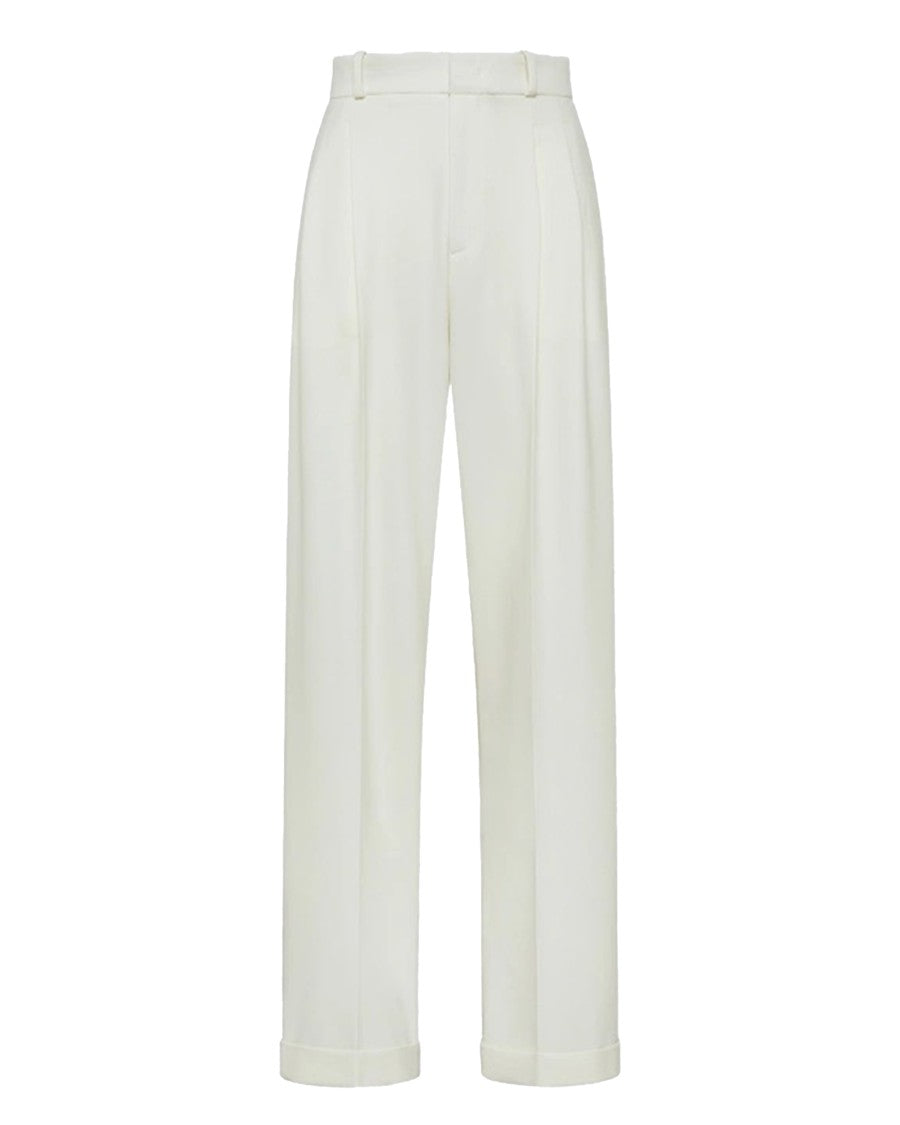 Peuterey Tailored White Wool Blend Trousers