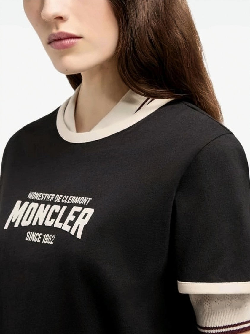 Moncler Short-Sleeved T-Shirt With Bold Stripe Detail