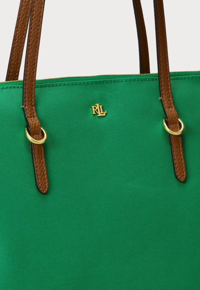 Lauren Ralph Lauren Green Recycled Nylon Tote Bag