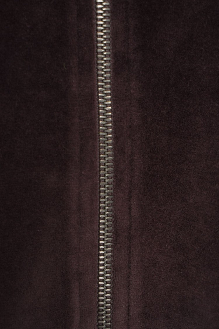 Majestic Filatures Oversized Velour Hoodie With Zip Closure